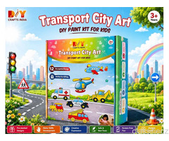 Transport City Art and Paint DIY Kit for Kids