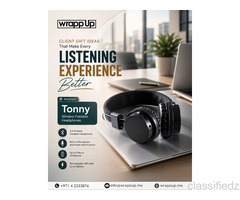 Client Gift Ideas Dubai UAE | Tonny Wireless Foldable Headphones by Wrapp Up