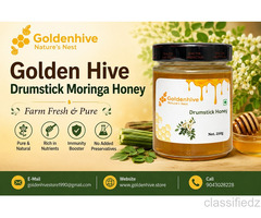 Golden Hive Drumstick Moringa Honey – Farm Fresh & Pure