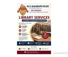 KLE SNC Library Services - bba colleges in bangalore direct admission