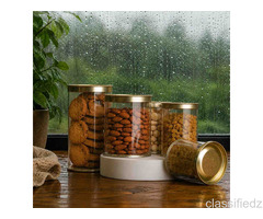 Clear Tin Jars for Home Bakers Looking to Protect Baked Products During the Monsoon Season