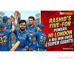   Rashid Khan’s Five-Wicket Powers MI London to a Victory | Jeetexch