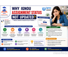why ignou assignment status not updated 