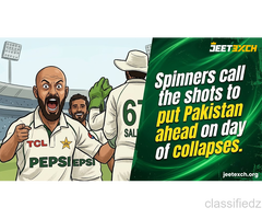 Pakistan’s Spinners Turn the Tide on Collapse-Filled Day | Jeetexch