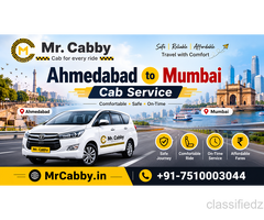 Book MrCabby for Affordable Ahmedabad to Mumbai Cab Service