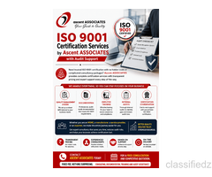 ISO 9001 Certification Services by Ascent ASSOCIATES with Audit Support