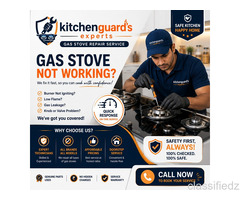 kitchenguard's experts Gas stove repair.& Kitchen chimney service
