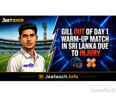 Gill Out of Sri Lanka Warm-Up Match: Latest Cricket Injury News