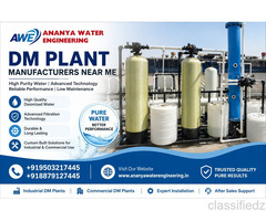 DM Plant Manufacturers Near Me | Ananya Water Engineering