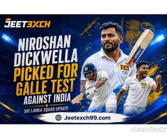 Jeetexch: Sri Lanka Boosts Test Squad With Dickwella Return