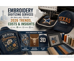 Embroidery Digitizing Services in Dallas, Texas — What's Trending in 2026