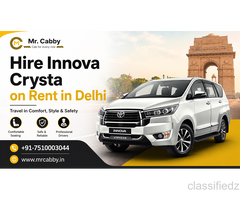 Innova Crysta on Rent in Delhi – Safe & Relaxing Travel