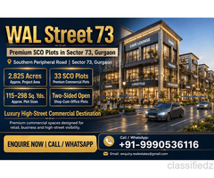 WAL Street 73 Premium SCO Plots Sector 73 Gurgaon