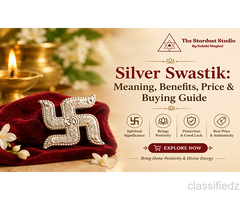 Shop Pure Silver Swastik Online at Best Price | The Stardust Studio