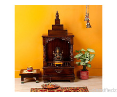 Handcrafted Wooden Pooja Mandir Online for Your Home