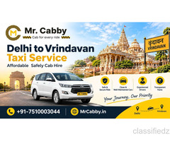 Delhi to Vrindavan Taxi & Cab Booking with Mr. Cabby