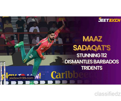 Jeetexch: Maaz Sadaqat’s Powerful 112 Sets the Match Alight