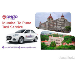 Mumbai to Pune Taxi Service | Book with OnGo Rides