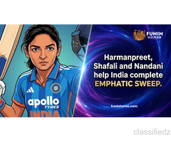 Harmanpreet, Shafali and Nandani Lead India to an Emphatic Sweep | Funinhorse