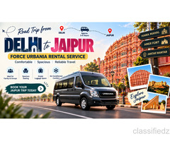 Delhi to Jaipur Group Travel with Luxury Force Urbania