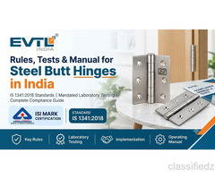 Rules, Tests and Manual for Steel Butt Hinges in India